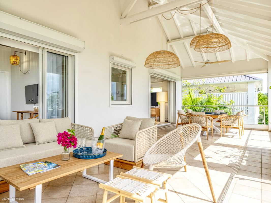 10 Villa à louer piscine vue mer Grand Case Saint Martin_terrasse